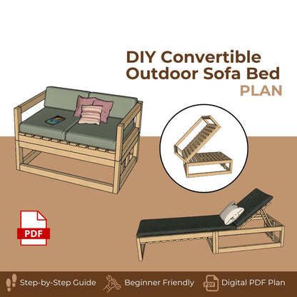 Convertible Outdoor Sofa Bed Plan