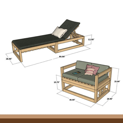 Convertible Outdoor Sofa Bed Plan